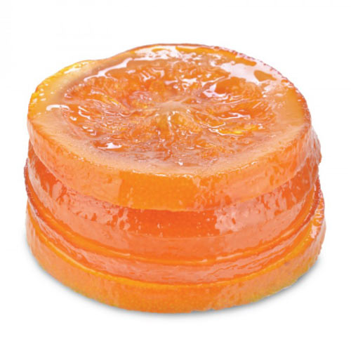 candied orange peel slices stack