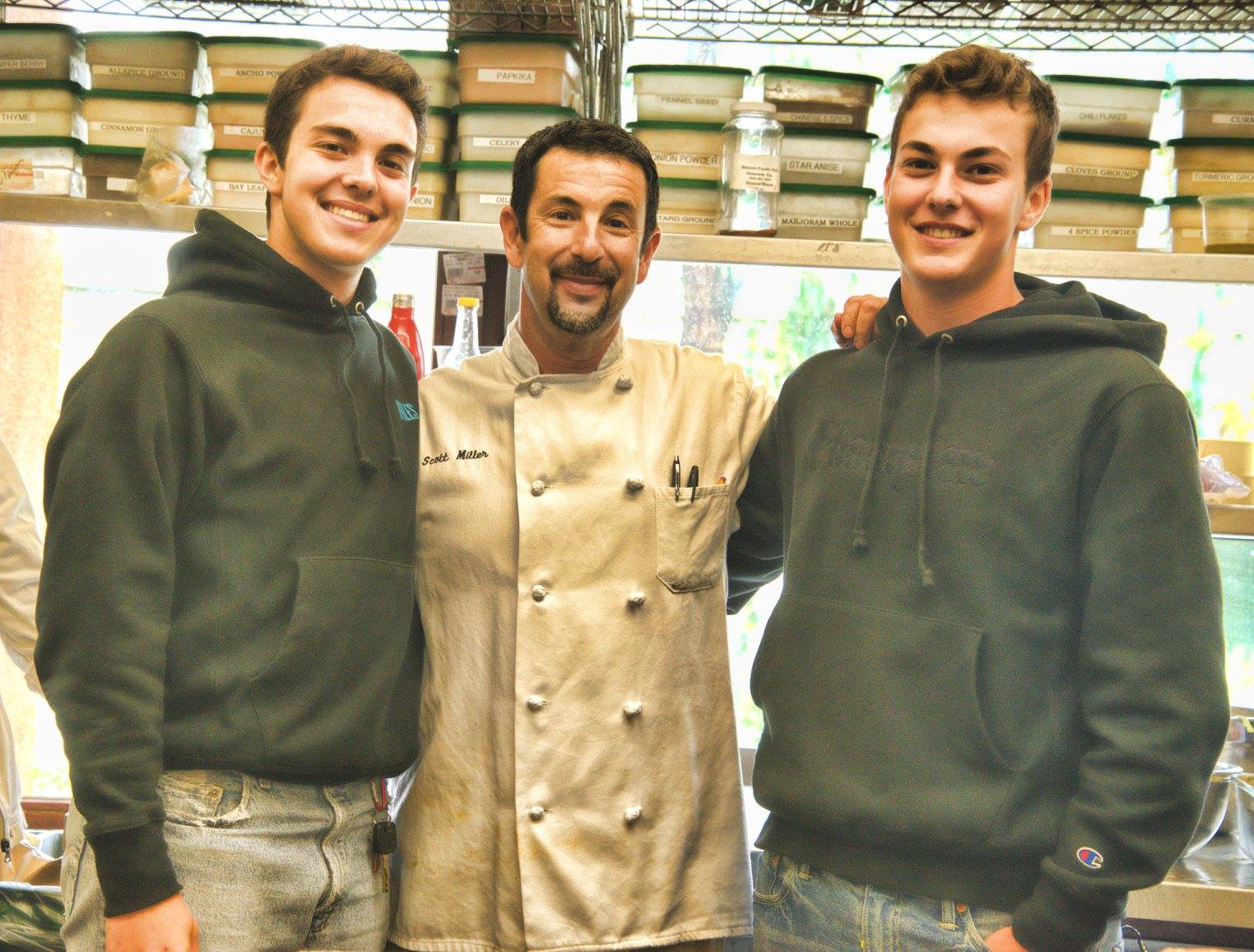 mhf chef scott miller with sons max and josh