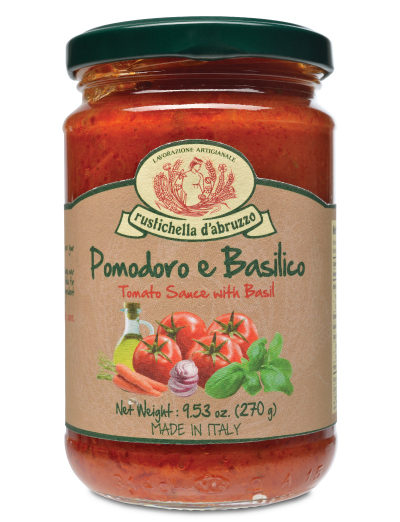rustichella tomato basil sauce 9.5oz