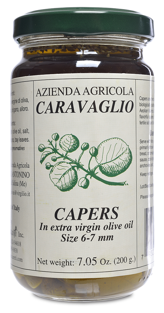 caravaglio capers in olive oil with herbs