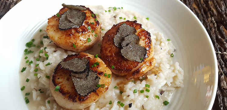 truffled risotto with scallops 750 364